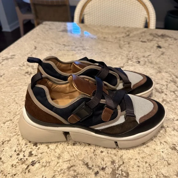 Chloe sneakers leather and suede size 41 US 10.5 - Picture 2 of 7